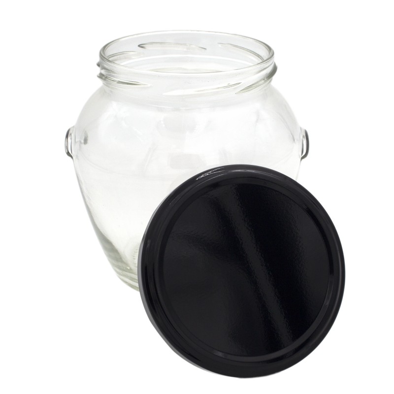 Bocal verre conservation alimentaire 0.8 litre, couvercle noir achat vente  écologique - Acheter sur